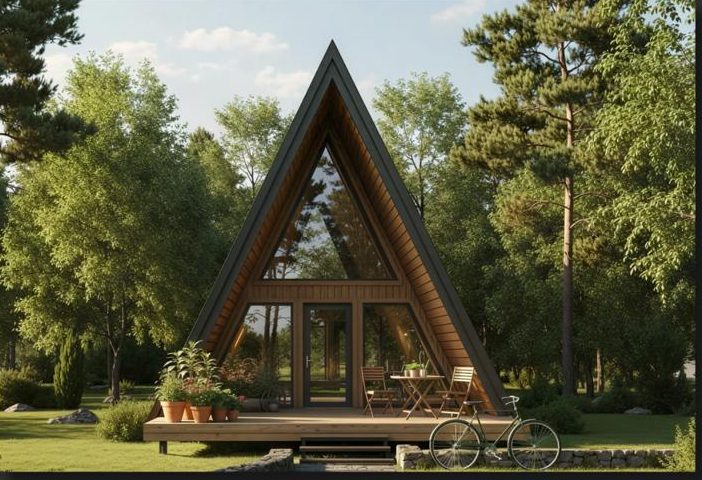 A-Frame 40 house plan render