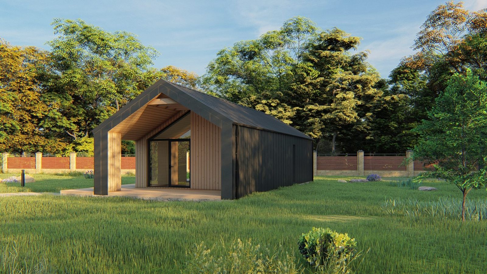 Barn 48 house plan render