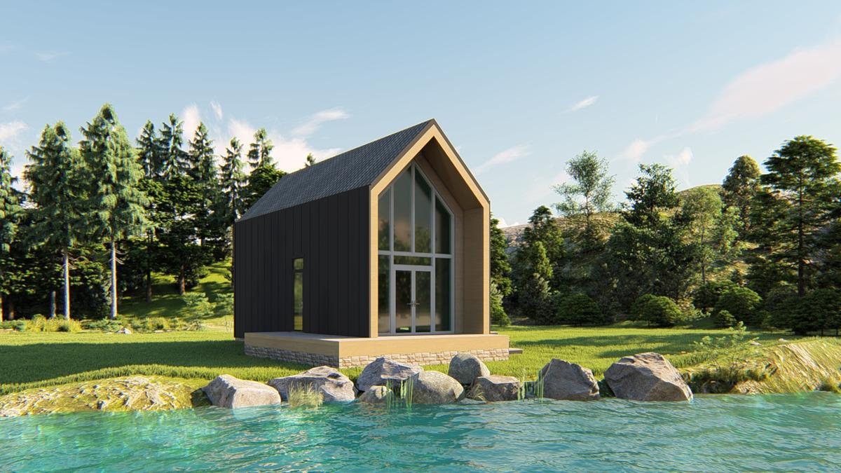 Barn 49 house plan render